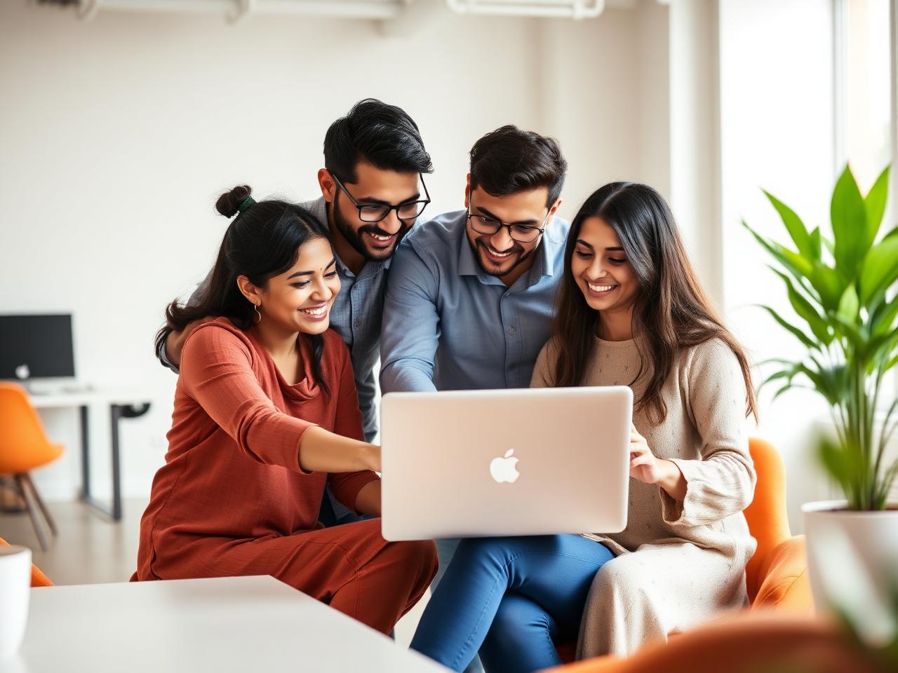 The Dodiya Digital Marketing team collaborating in the office